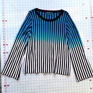 I.N.C  long sleeve  Blue Pink flare bell Arms Clasic Blouse bussiness top